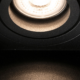 Встраиваемый светильник квадратный Hyde черный GU10