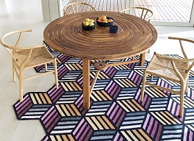 Ковер Parquet Hexagon оранжевый 153x203