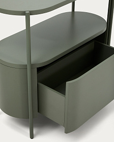 Тумба для ванной Arely из стали и зеленого лака