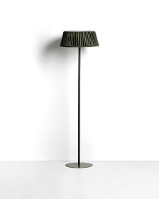 Уличный торшер Aldet на солнечных батареях зеленый, диаметр 46 см