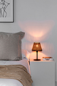 Настольная мини-лампа SUMBA S  ротанг/черный E27 ш210*160*ш120