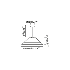 SAIGON OUT Подвесной светильник FIJA H590 C100 бежевый
