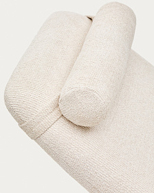 Кушетка Osla из бежевого шенилла с ножками из стали