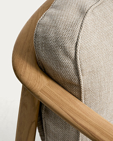 Уличный 2-х местный диван Elunda из тикового дерева и бежевой веревки