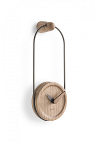 Настенные часы Micro Eslabon T графитовый-дуб