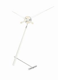 Настольные часы Puntero L хром-белый