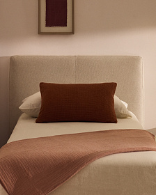 Изголовье Blok цвета экрю со съемным чехлом для кровати шириной до 90 см