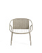 Кресло уличное Atrani из стали и веревки цвета таупе