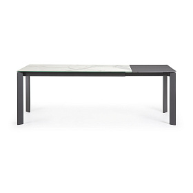 Стол Atta 160 (220) x90 антрацит, керамика