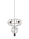 Подвесной светильник Wooden Dots WD07 графит-орех
