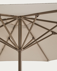 Бежевый зонт Milna со стальной конструкцией цвета таупе, диаметр 300 см