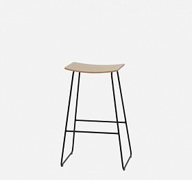 Барный табурет Tao с деревянным сиденьем из бука