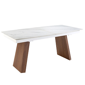 Раздвижной обеденный стол 1134/DT980 из керамики в мраморной отделке