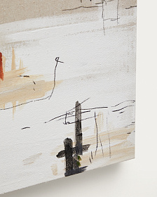 Selnir Набор из 4 картин на льняной основе белого и бежевого цвета 30 х 30 см