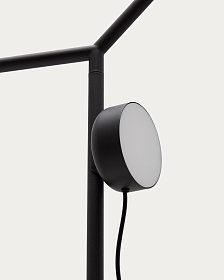 Напольный светильник Orey из черного металла с многопозиционным точечным светильником