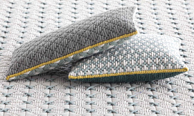 Подушка Silai голубой - светло-серый 60x35