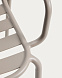 Уличный стул Joncols из алюминия с отделкой цвета таупе