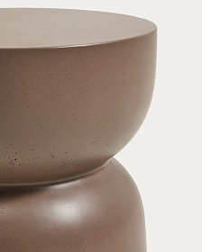 Уличный столик Garbet из коричневого бетона, диаметр 30 см