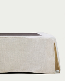 Основание кровати Jaira со съемным чехлом из белого шенилла для матраса 150 х 190 см