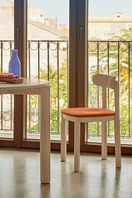 Стул Nara натуральный/терракотовый PU