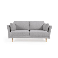 Gilma 2-местный диван светло-серого цвета с ножками в натуральной отделке 170 см.