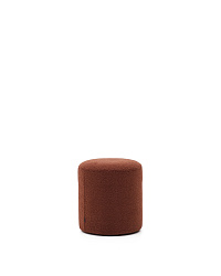 Kaeli Пуф для ног со съемным чехлом из терракотового букле Ø 43 