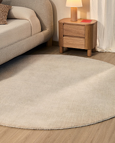 Empuries Круглый белый ковер Ø200 см