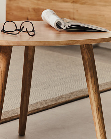 Комплект из 2-х столиков Duvani из массива акации с выбеленной отделкой