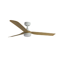 Вентилятор с освещением PUNT DC белый/светлое дерево