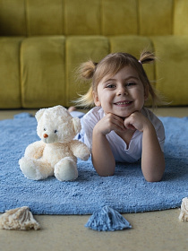 Хлопковый ковер Lillaland COLORFUL BLUE D140