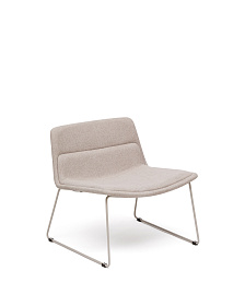 Кресло Zahara бежевого цвета и сталь в бежевой отделке