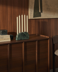 Signe Большой подсвечник из зеленого мрамора 10 см