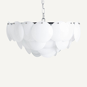 Люстра 37005 из стекла цвета слоновой кости