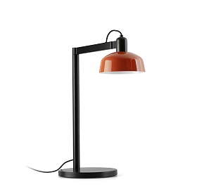 Настольный светильник TATAWIN с абажуром красно-оранжевый металл 1xE27