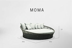 Кровать Moma ANTHRACITE