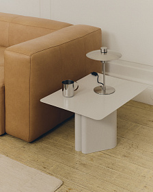 Настольная лампа Nuvira из светло-серого металла