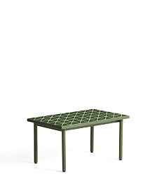 Уличный столик Maurina из зеленой стали с плиткой зеленого цвета 81 x 51 см