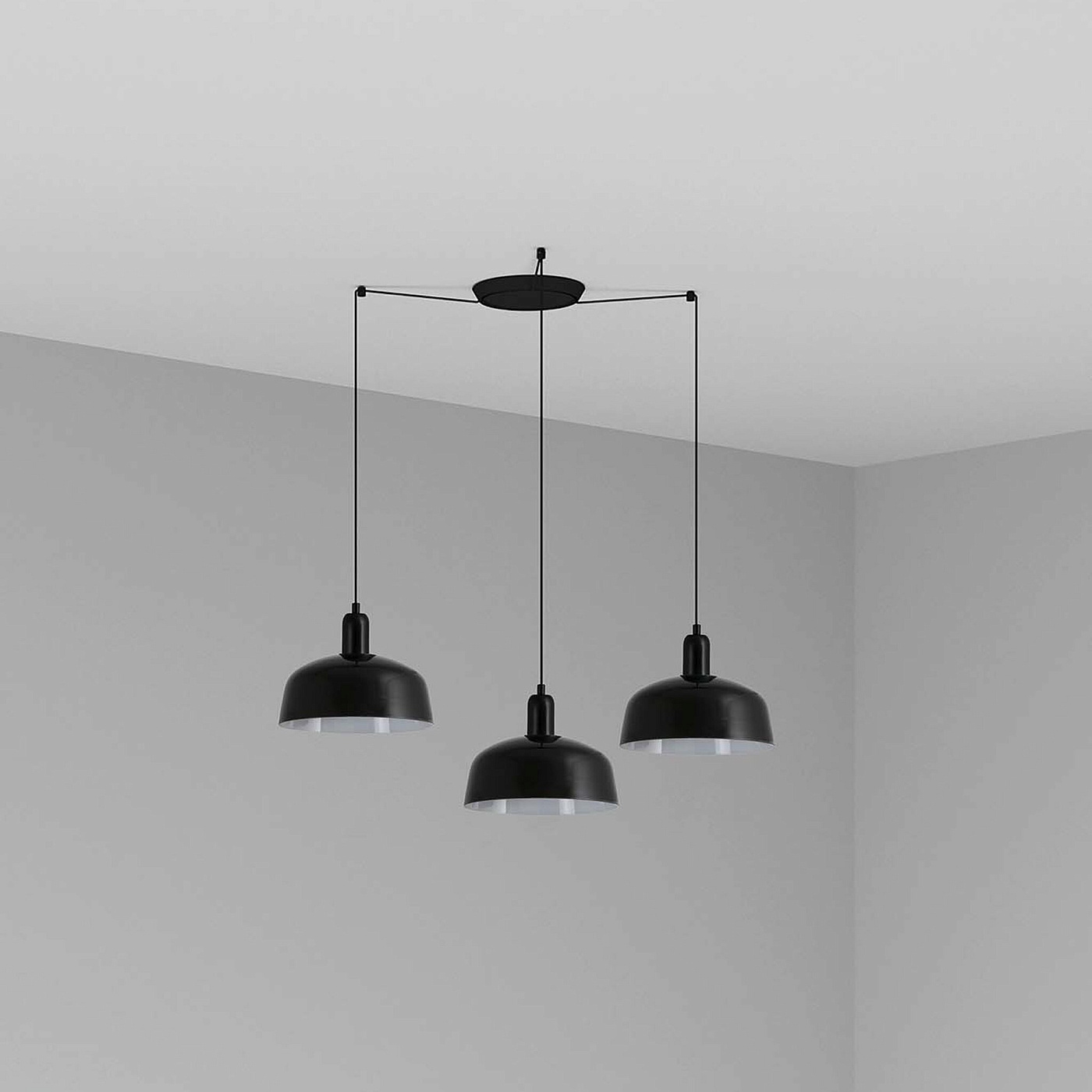 Подвесной светильник TATAWIN черный 3xE27