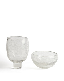 Ваза Sirau из прозрачного стекла, диаметр 29,8 см