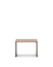 Litto Приставной столик из шпона ореха натурального цвета 55 x 40 см