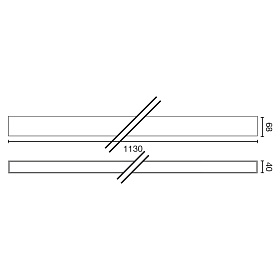 VIA EVO Потолочный светильник 1130 UGR<19 3000K LO 80° белый DALI