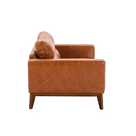 Диван из кожи KF1016-2P /6046 светло-коричневый