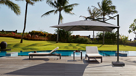 Зонт Icon антрацит - MANHATTAN 350x350 (с основанием и чехлом)