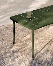 Уличный журнальный столик Zivia из стали зелёного цвета 90 x 50 см
