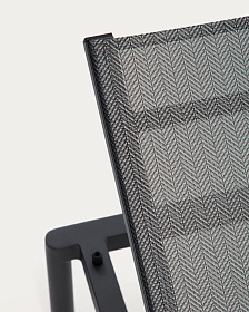 Шезлонг Lesina из алюминия и ткани графитового цвета