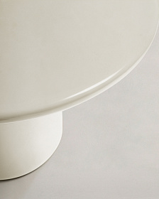 Журнальный столик Albanella из цемента с глянцевой белой отделкой Ø110 см