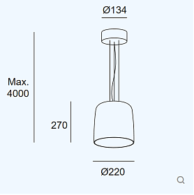 Подвесной светильник Levels 1 Body Ø220mm 00-A042-05-08