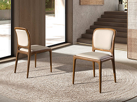 Стул 4169/CH-24075 из кремовой экокожи