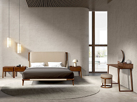 Кровать 7194 из экокожи цвета норки 180 х 200 см