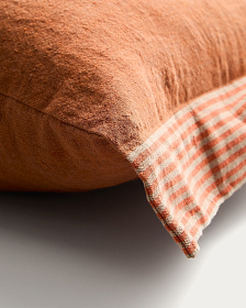 Чехол для подушки Disea из льна оранжевый с полосками, 40 x 60 см
